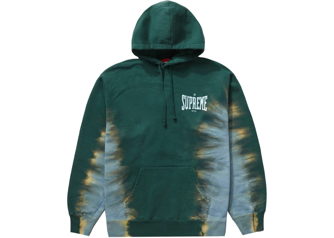 Мужская худи Supreme Bleached Sweatshirt, Dark Green