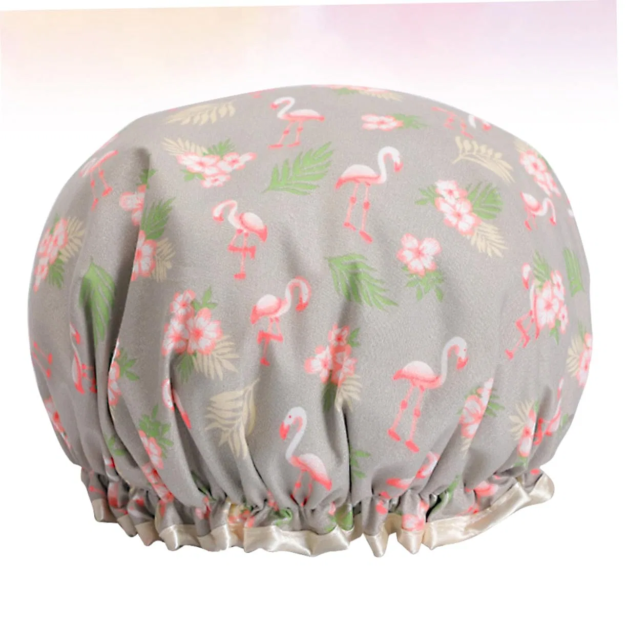 Двойная шапочка для душа Flamingo Gatuida, 27x15 см, Серый — фото 2