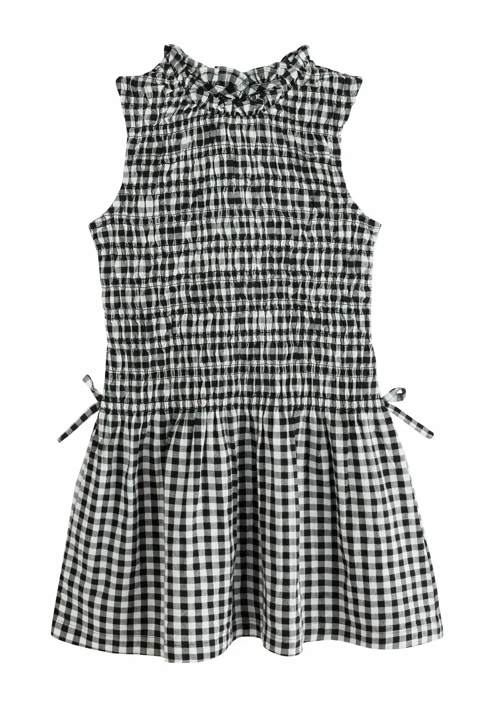 Платье со сборками - повседневное платье Next, Black White Gingham