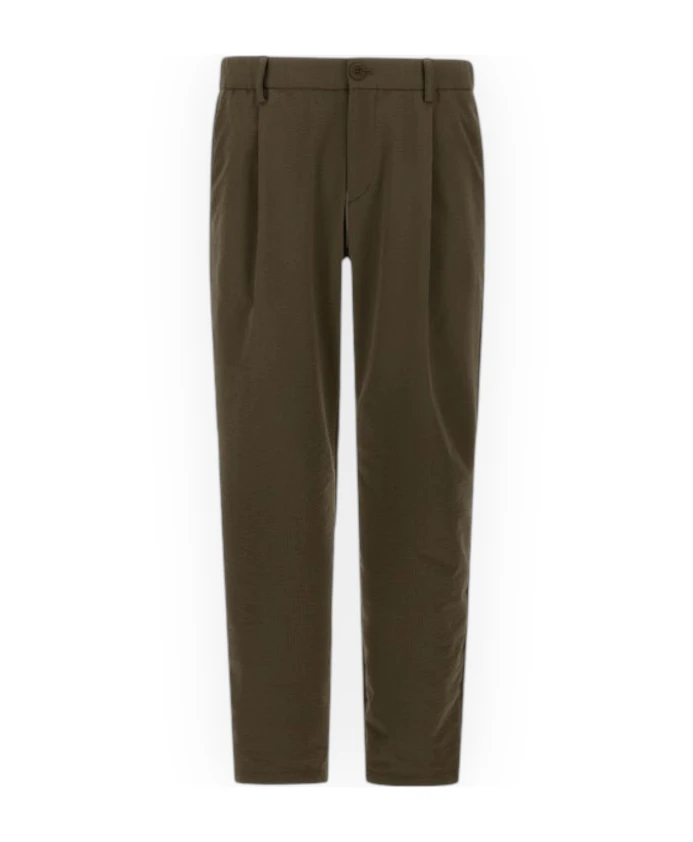 

Брюки из сирсакера прямого кроя Herno, зеленый