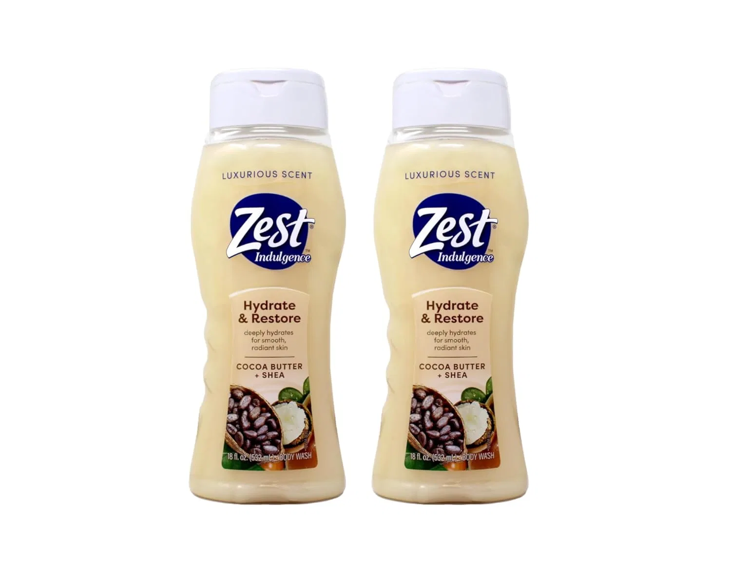 Гель для душа с маслом какао и ши, Zest, 2 шт, 1064.65 мл