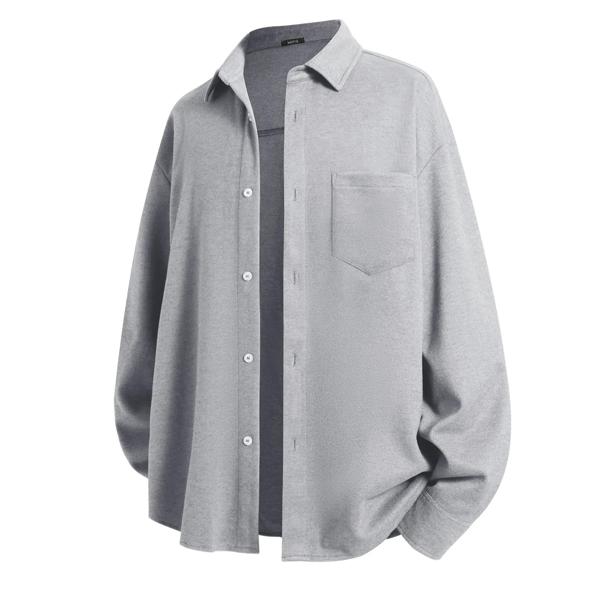 Детская рубашка с отложным воротником MINISO, Heather Gray