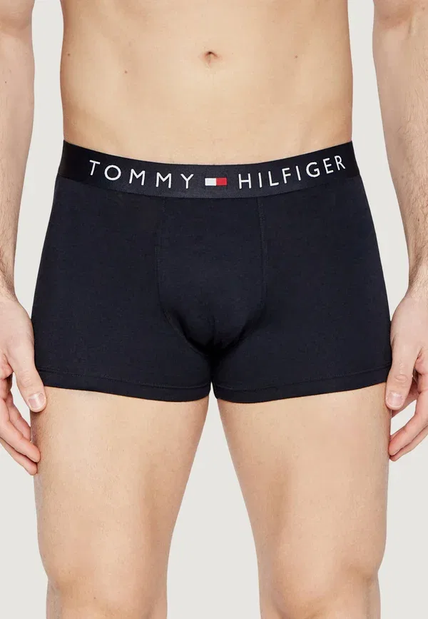 Комплект трусов Tommy Hilfiger TH Original Logo Waistband, 3 предмета, черный