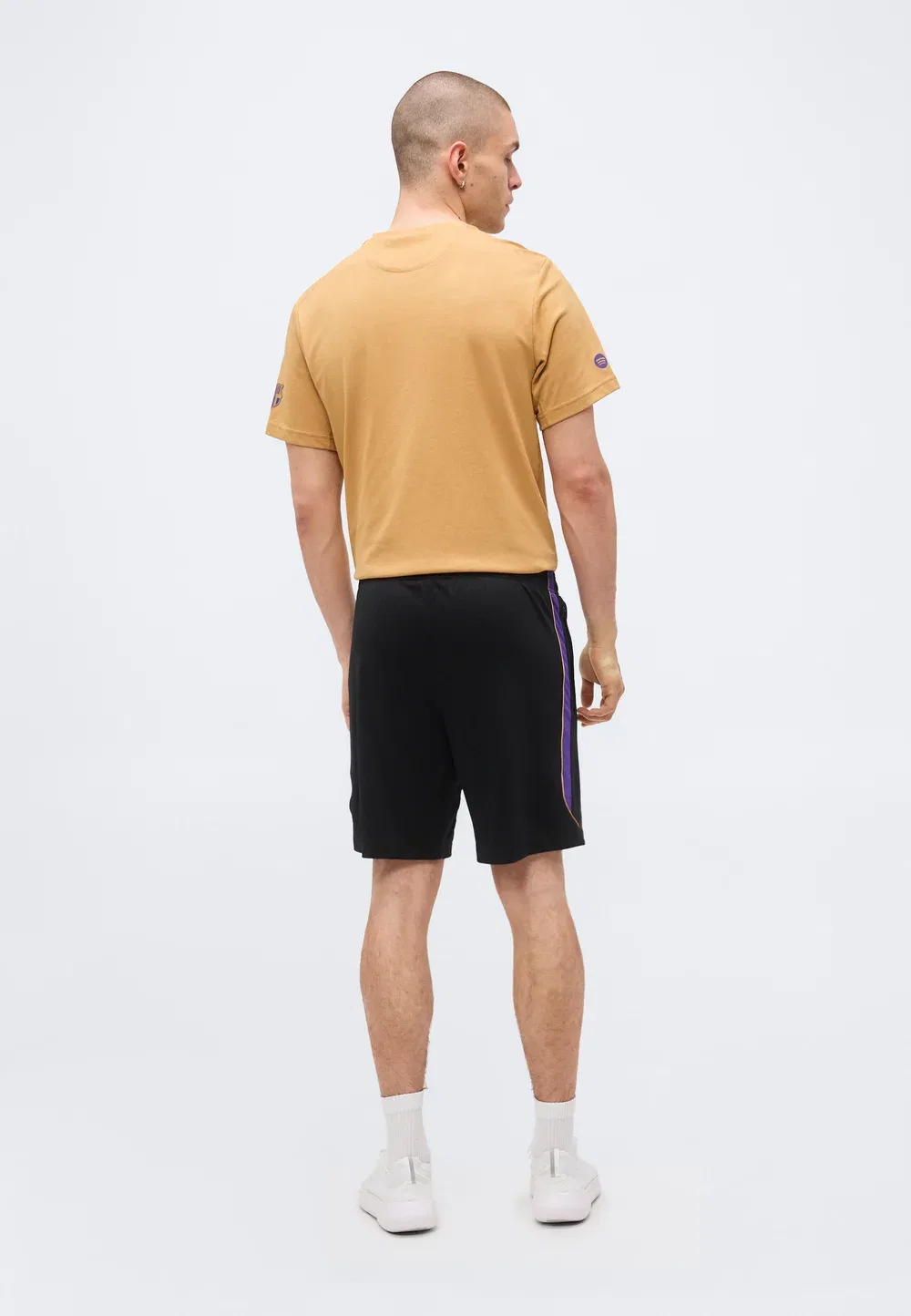 Короткие шорты FCB - клубная одежда Nike Performance, Black/Field Purple/Metallic Gold-Coloured — фото 3