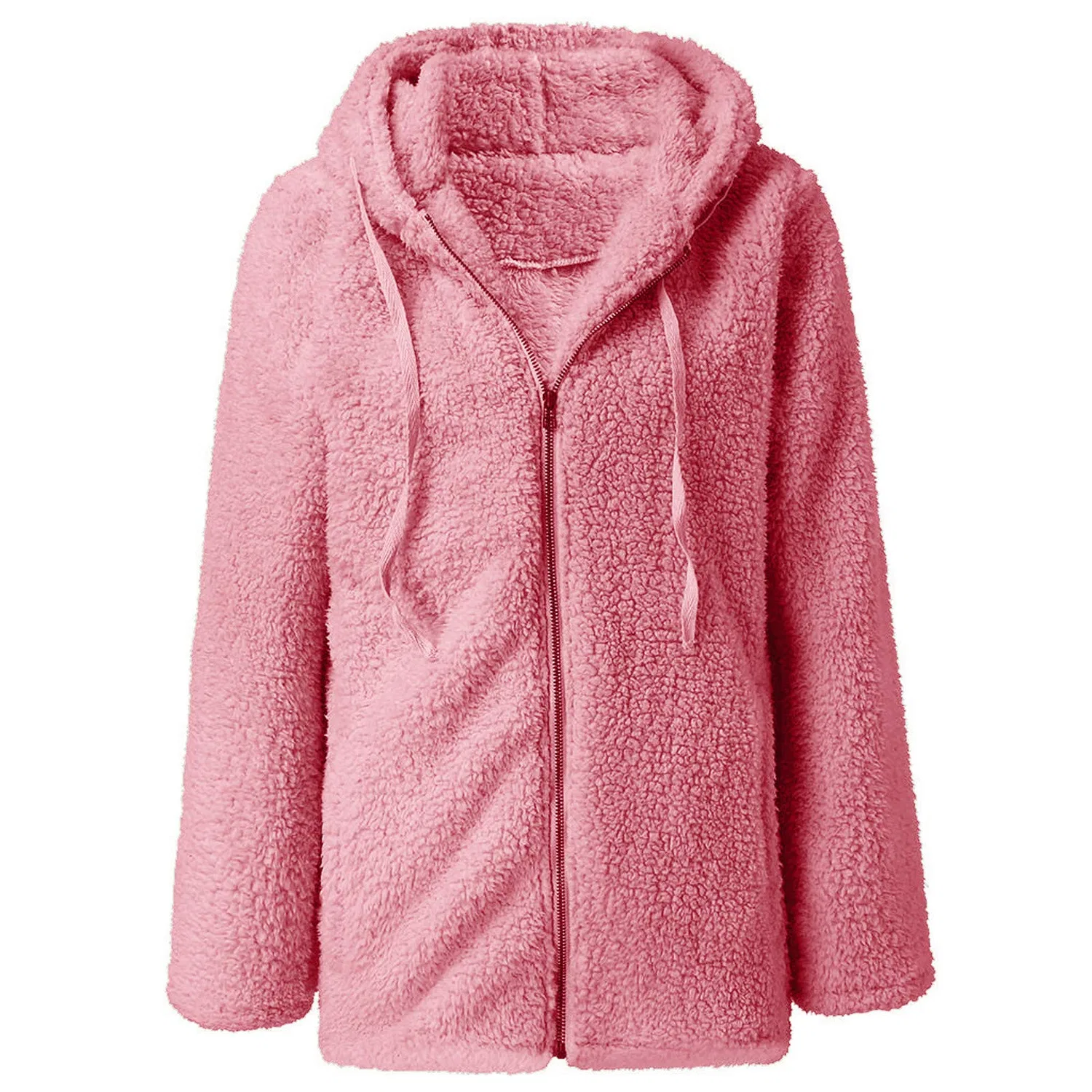 Женское утепленное пальто с капюшоном и длинным рукавом, Rosa acceso — фото 3