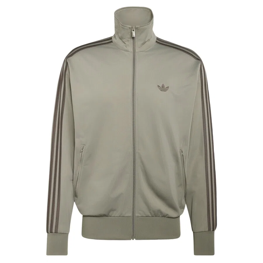 Худи на молнии ADIDAS ORIGINALS 'Firebird' оливкового цвета