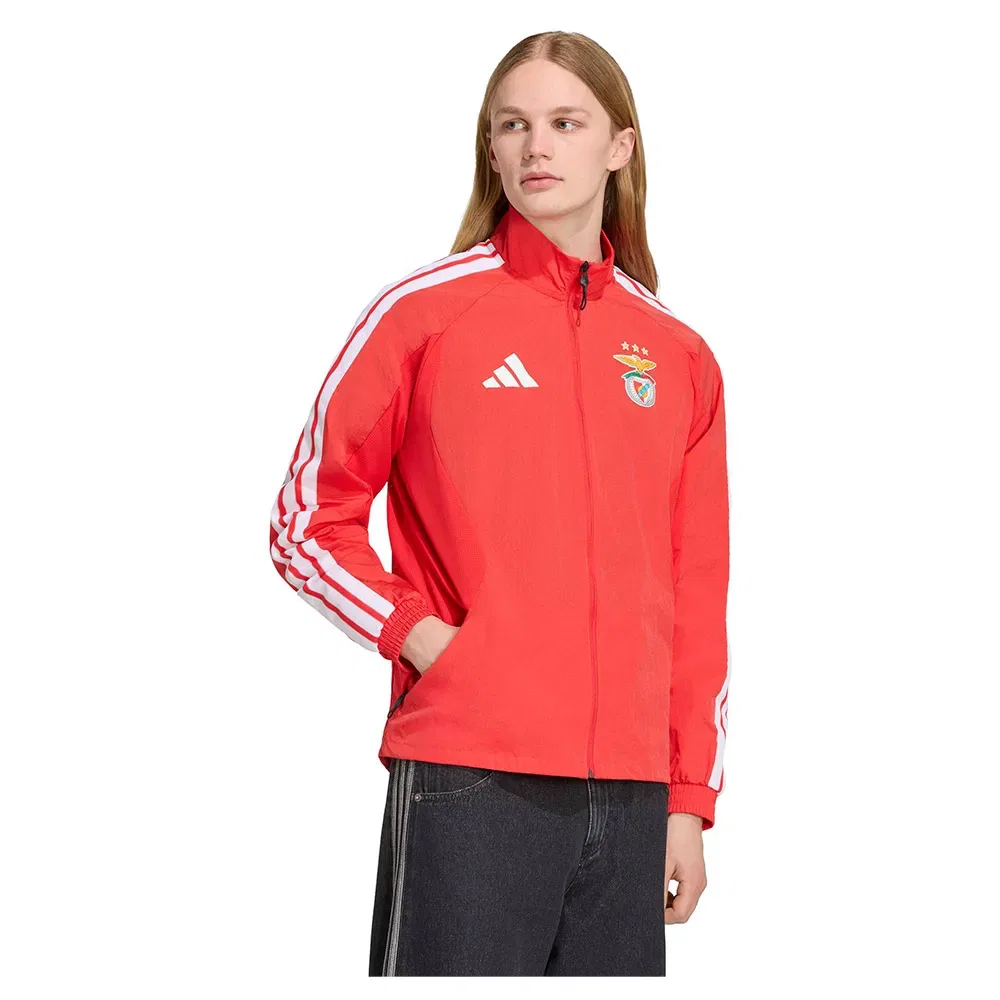 Мужская куртка с воротником-стойкой Benfica Home Anthem Adidas, Red