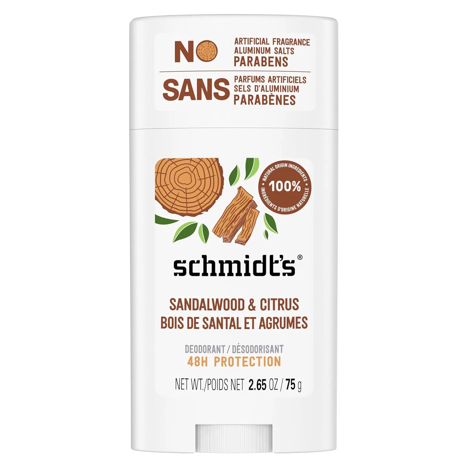 Дезодорант веганский Sandalwood and Citrus Fruits, Schmidt's, 75 г