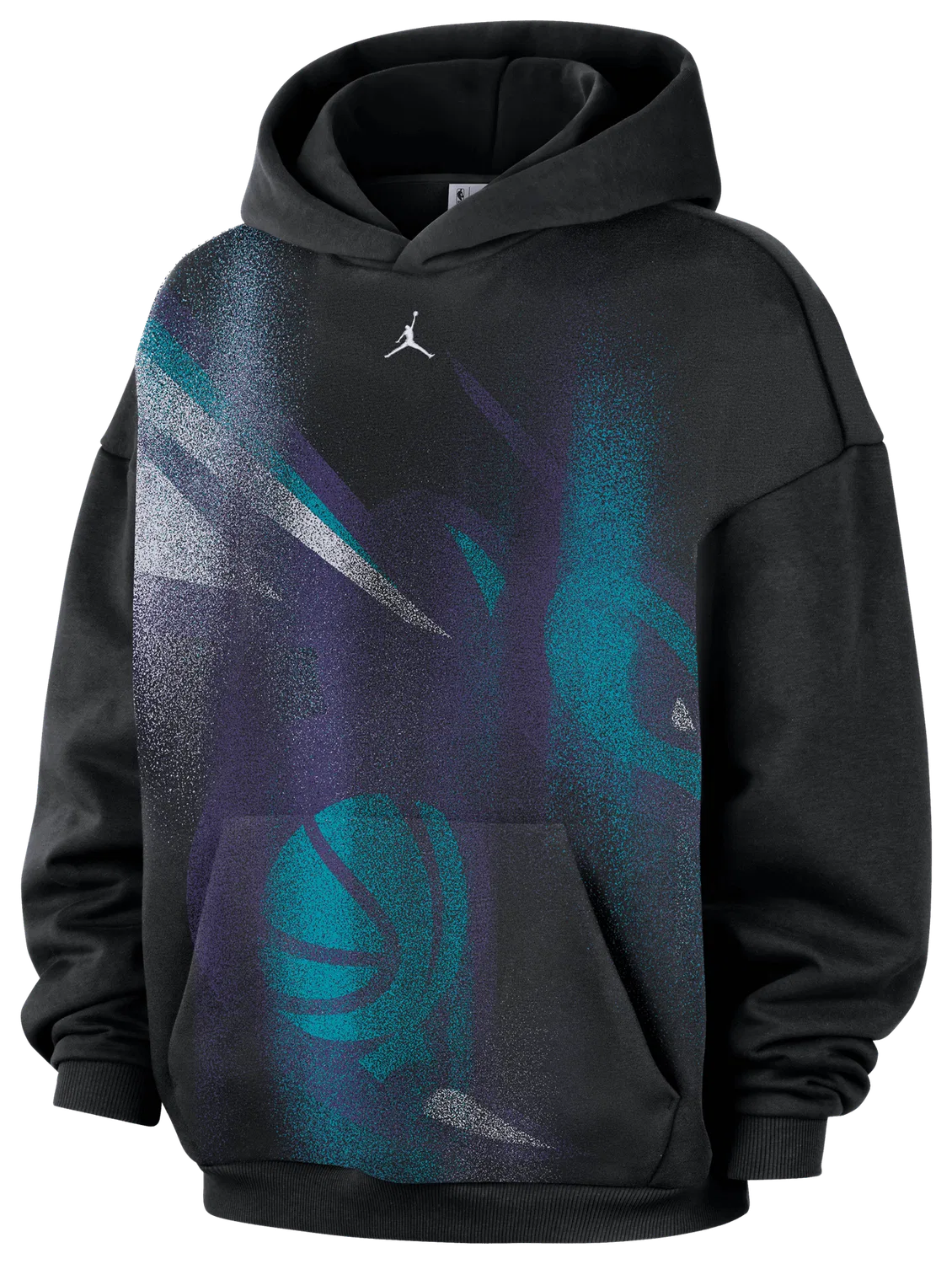 Мужское худи с технологией Therma-FIT Hornets Basketball Icon Nike, белый/черный — фото 4