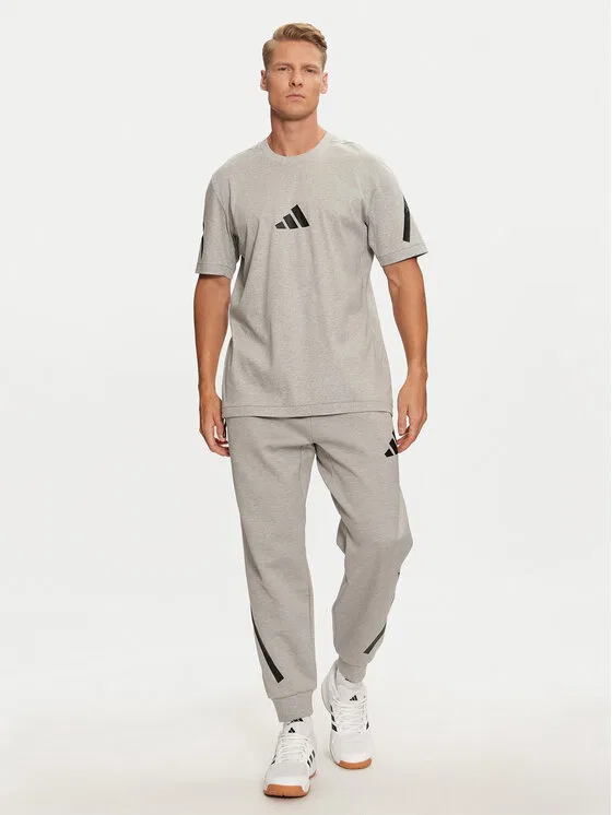 Футболка regular fit Adidas, серый — фото 2