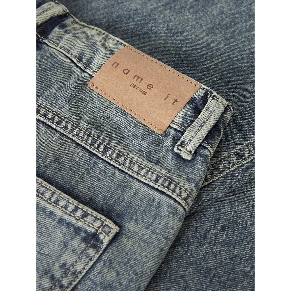 Детские джинсы для девочек с широким кроем Rose Wide Fit Name it, Blue — фото 4