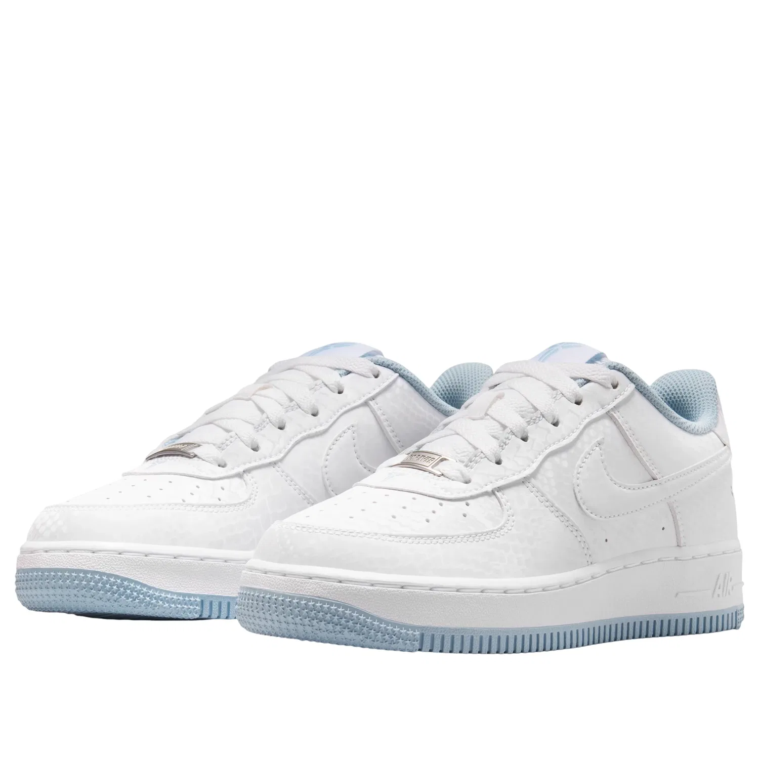 Детские кроссовки с текстильным верхом Kobe Air Force 1 Low 'White Armory Blue' Nike, White/Armory Blue — фото 4