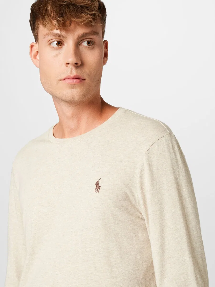 Футболка Polo Ralph Lauren стандартного кроя, бежево-пятнистая — фото 3