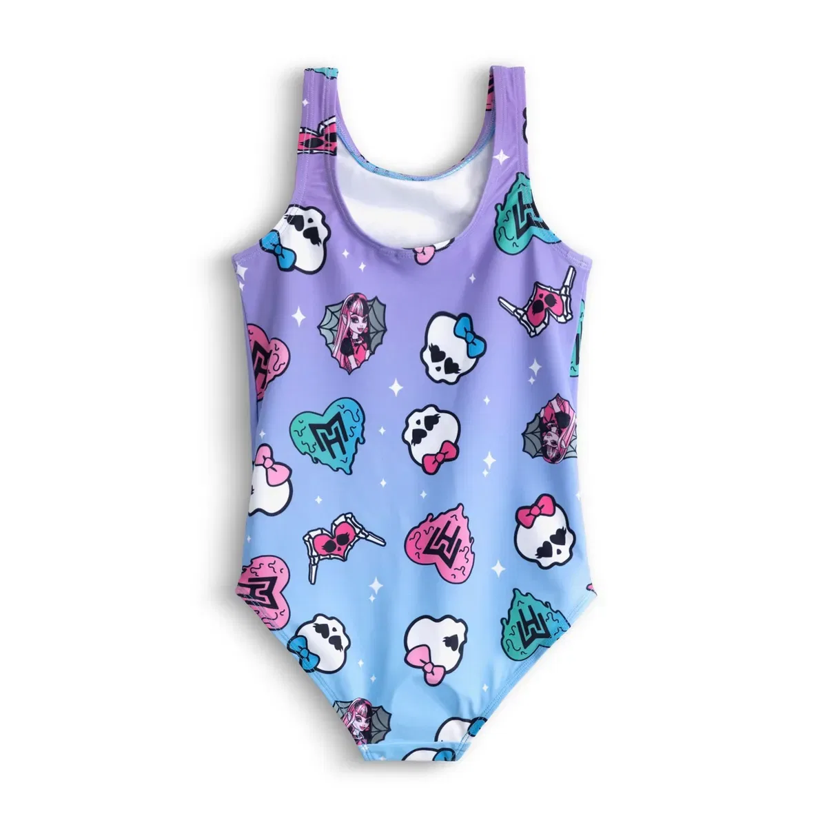 Детский купальник для девочек с градиентным принтом Monster High, Purple — фото 2