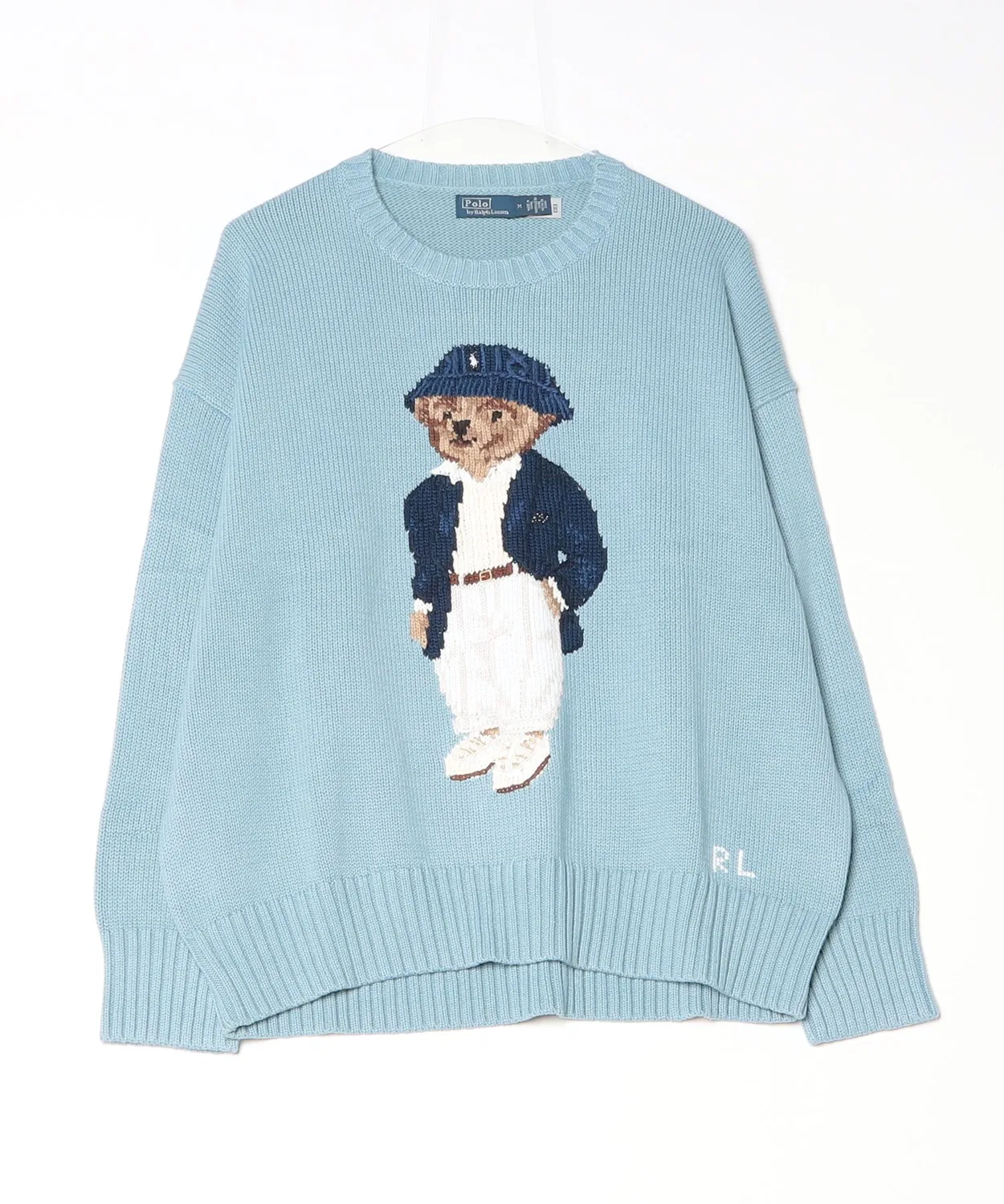 Женский свитер оверсайз из хлопка Polo Bear POLO RALPH LAUREN, Синий — фото 4