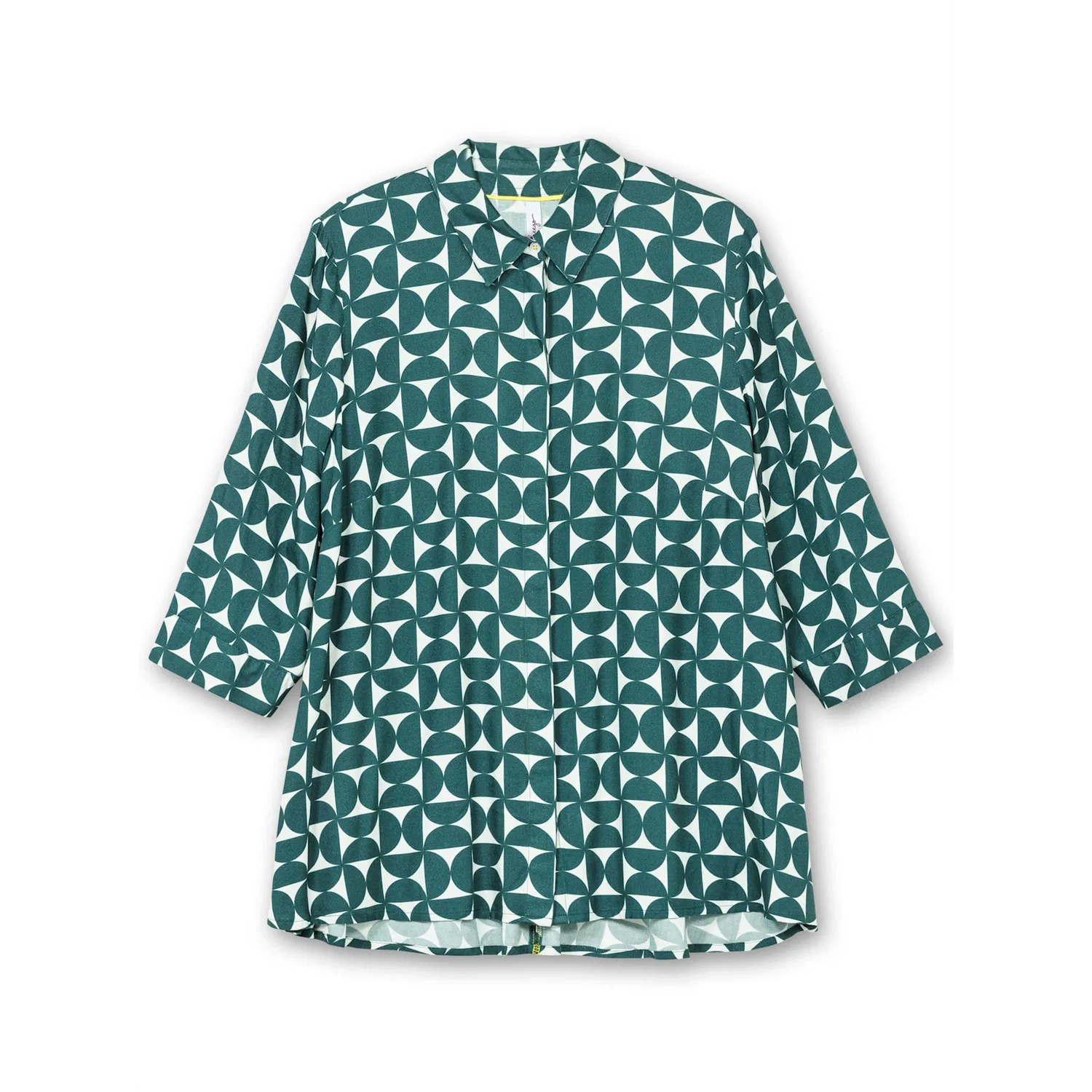 Женская блузка с принтом Sheego, Dark Green Patterned — фото 3