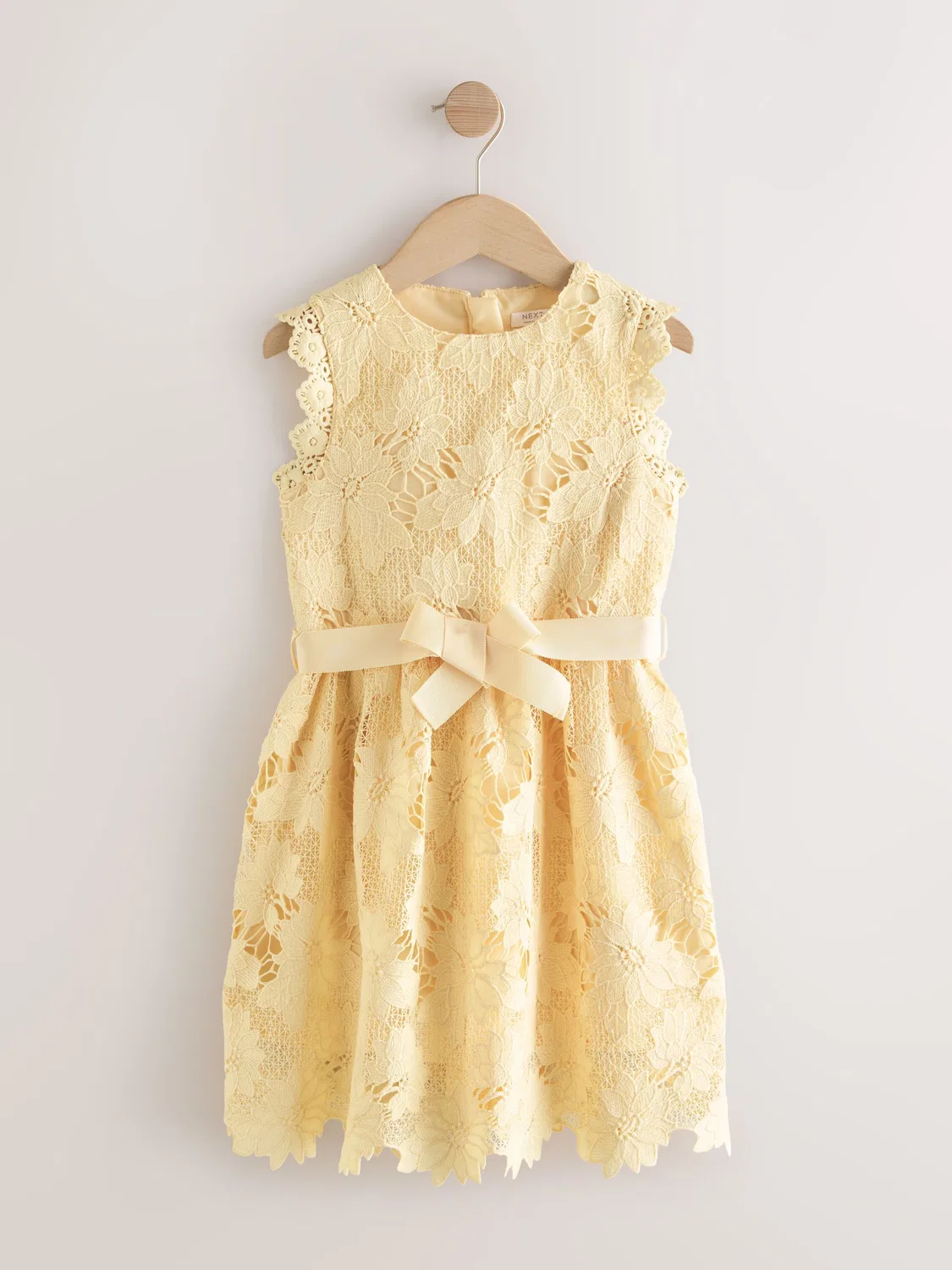 Платье кружевное Yellow Lace Occasion Dress Next, желтый — фото 4