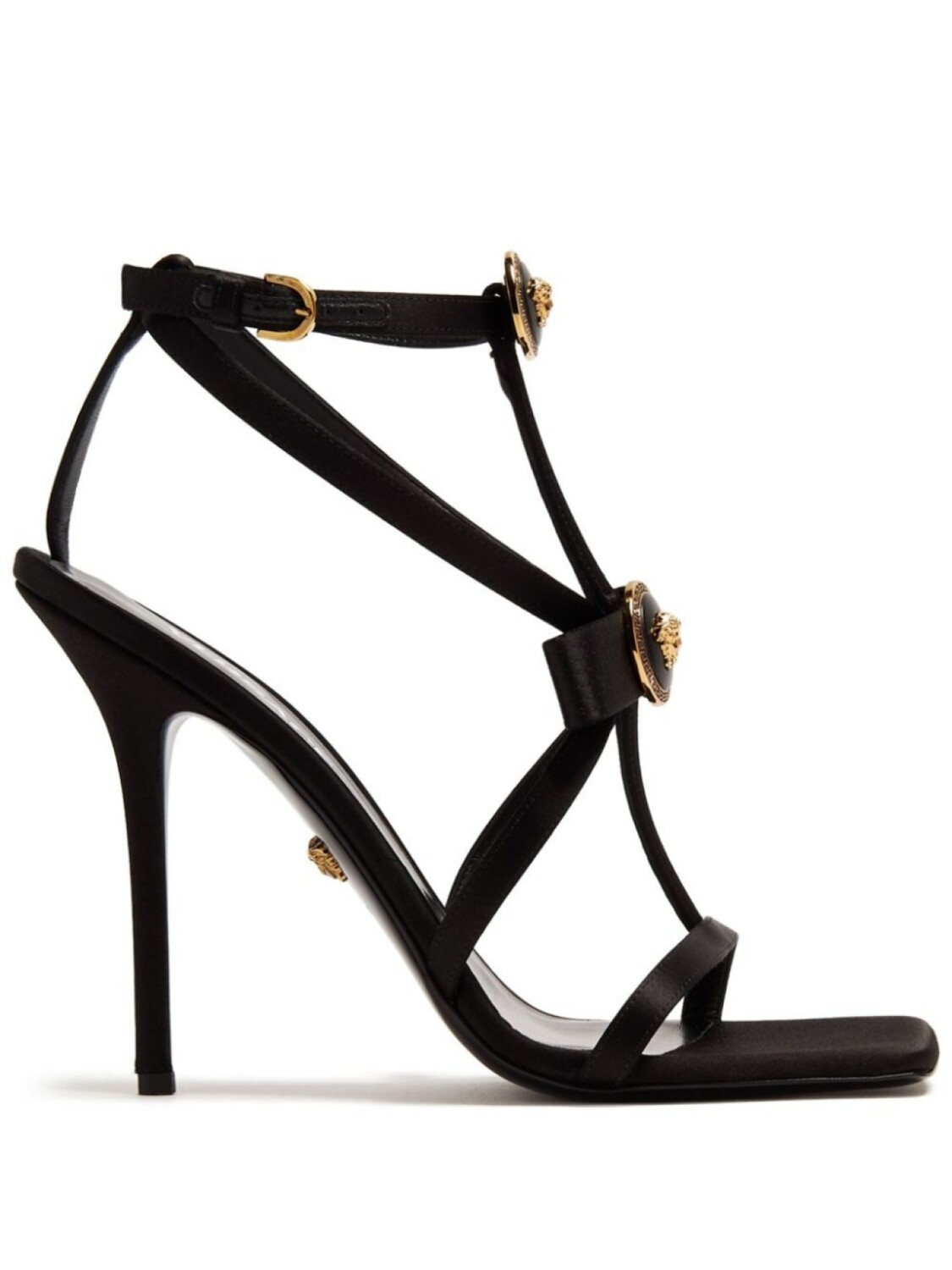 

Versace босоножки Gianni Ribbon 110, черный