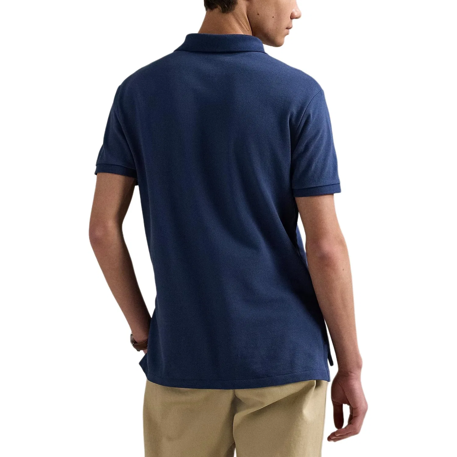 Поло хлопковое Polo Ralph Lauren Marine Blue — фото 4