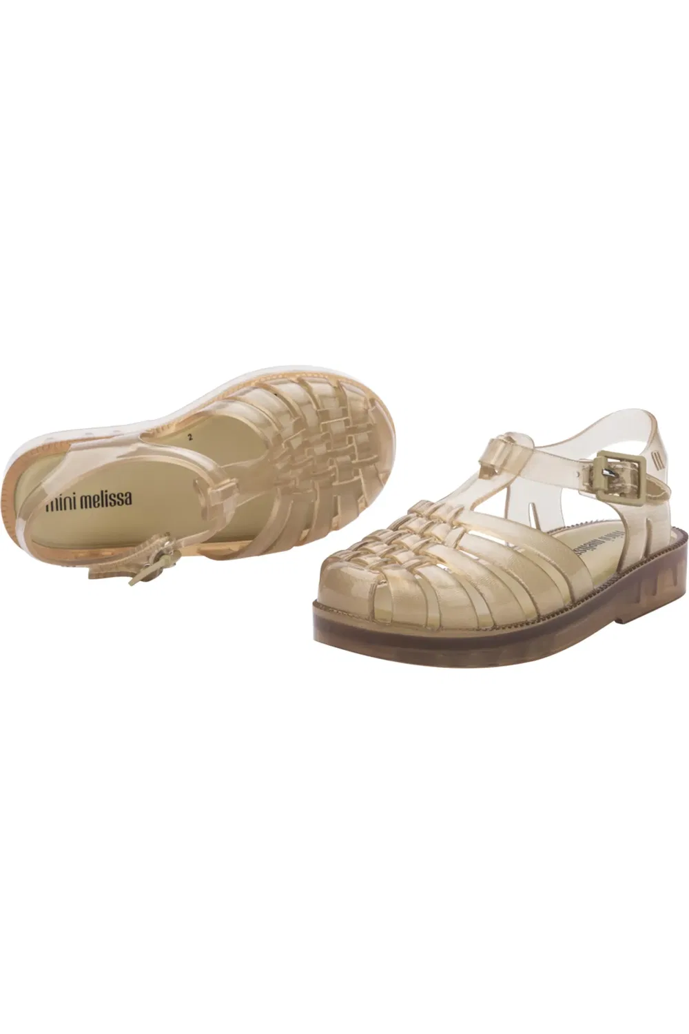 Сандалии детские плетеные Possession Mini Melissa, Transparent Beige — фото 4