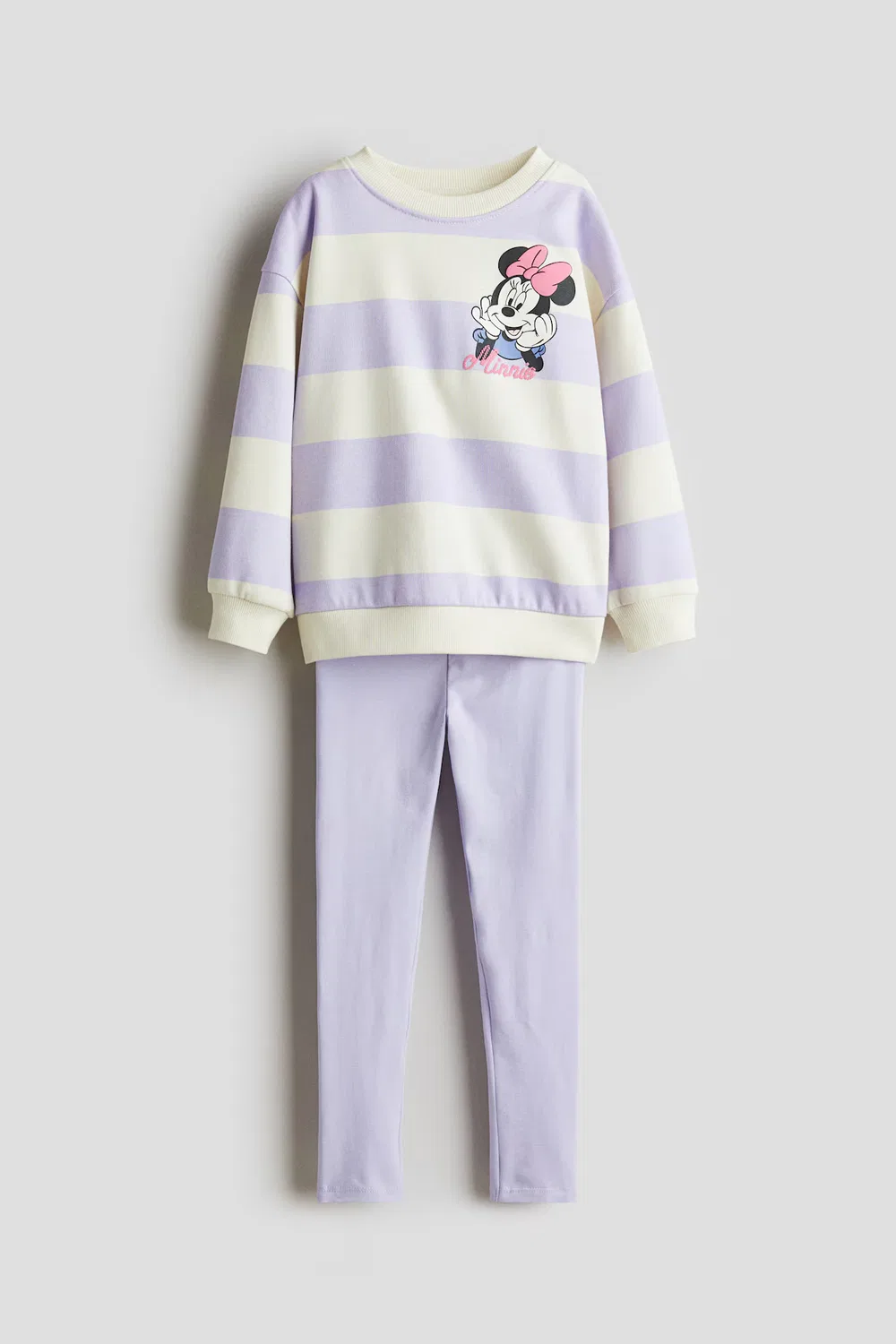 Комплект из двух предметов: рубашка и леггинсы H&M, Helllila/Minnie Maus