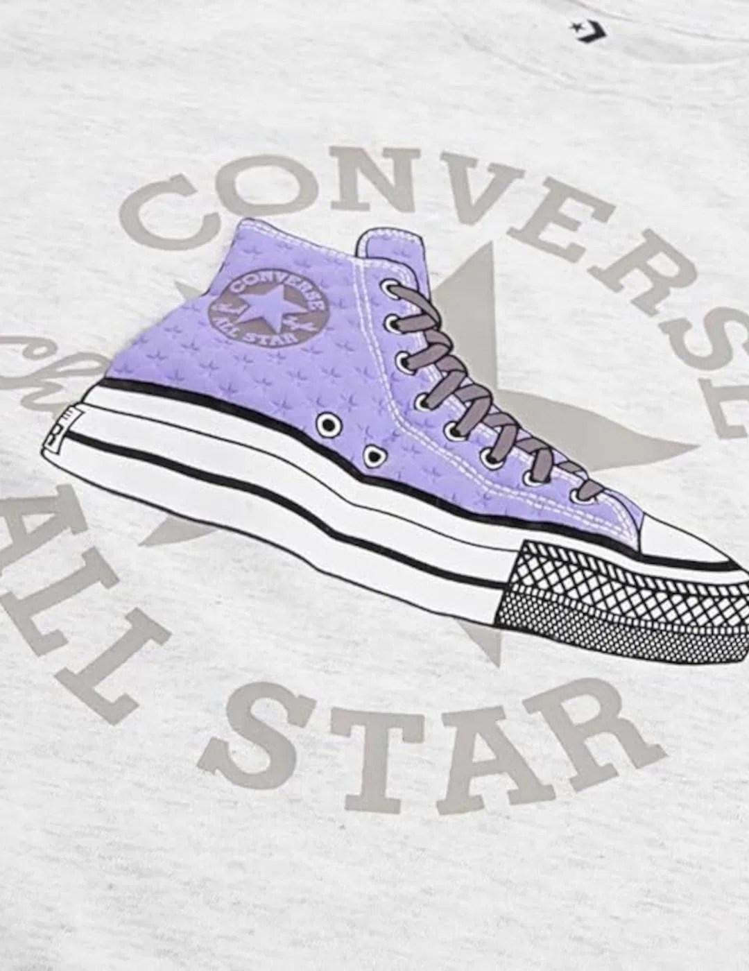 Детская футболка с принтом Converse Kids 4cg818, Grau — фото 3
