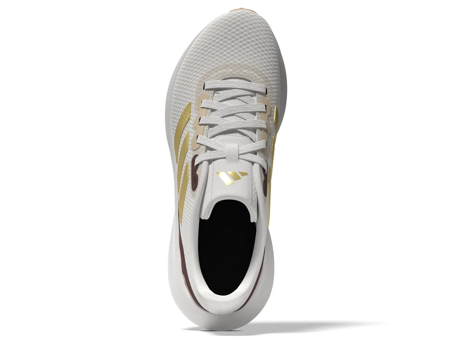 Детские кроссовки для мальчиков с принтом Run Falcon 3.0 Adidas, White Gold Metallic Beige Magic — фото 2