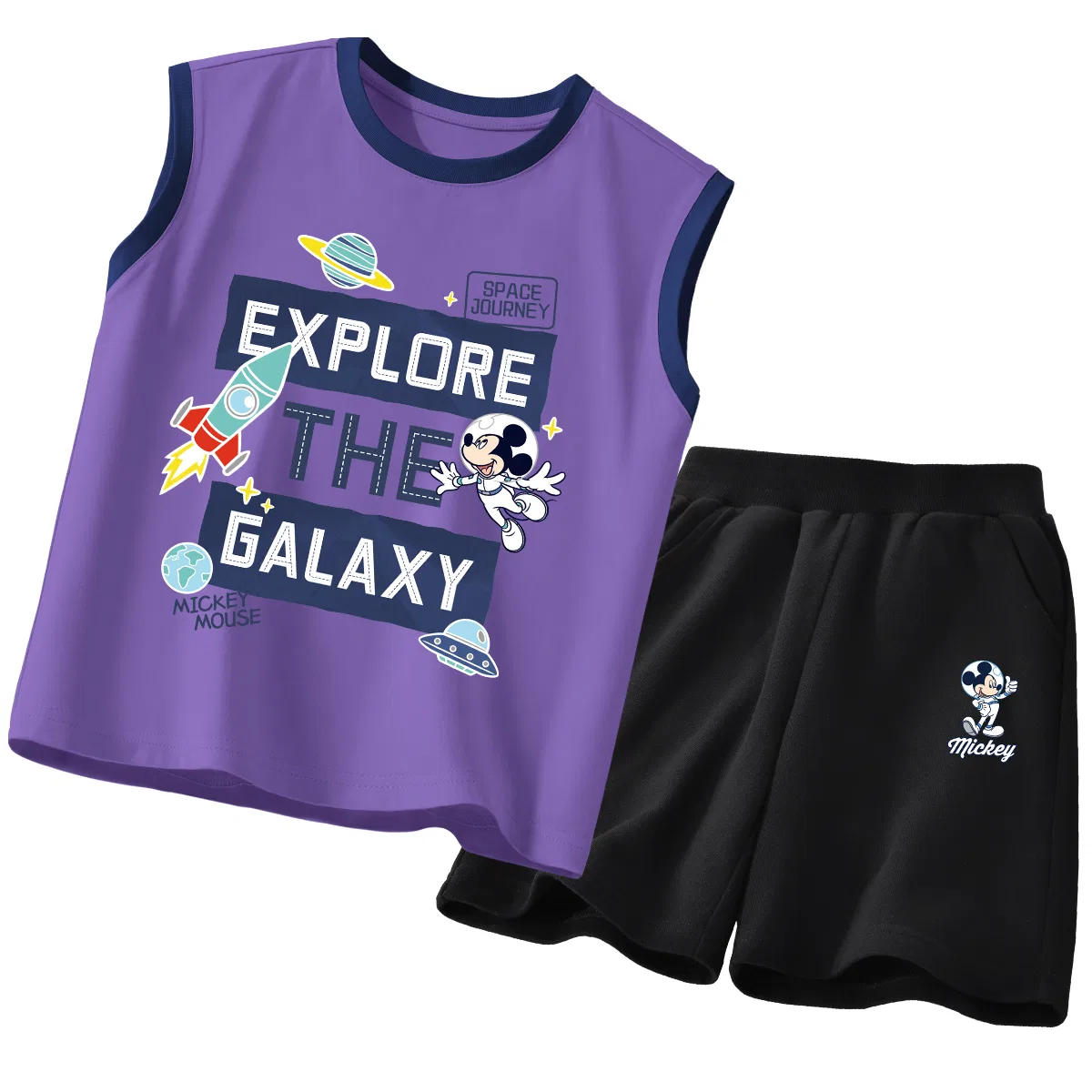 Костюм спортивный для детей, тонкий стрейч, Disney, Di Space Blue Purple+Di Astronaut K Gray — фото 3
