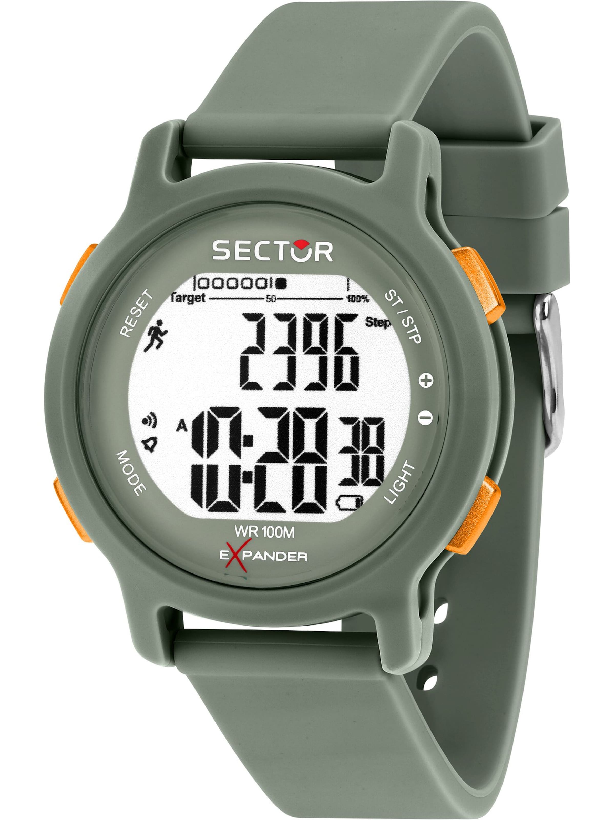 

SECTOR Цифровые часы в оливковом цвете