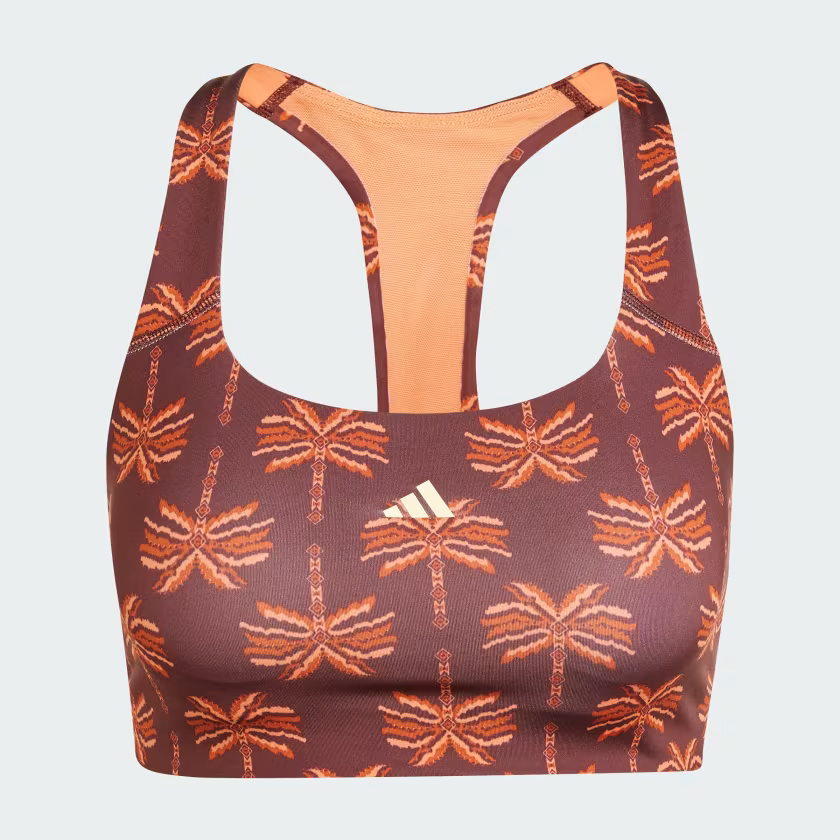 

Спортивный бюстгальтер Adidas x FARM Rio Medium-Support, коричневый