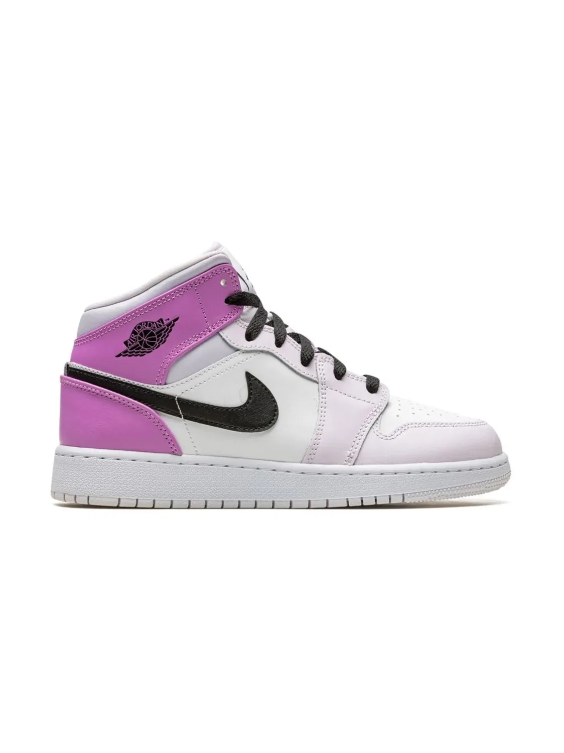 Кроссовки Air Jordan 1 Mid "Barely Grape", виноградный фиолетовый/черный/белый — фото 3