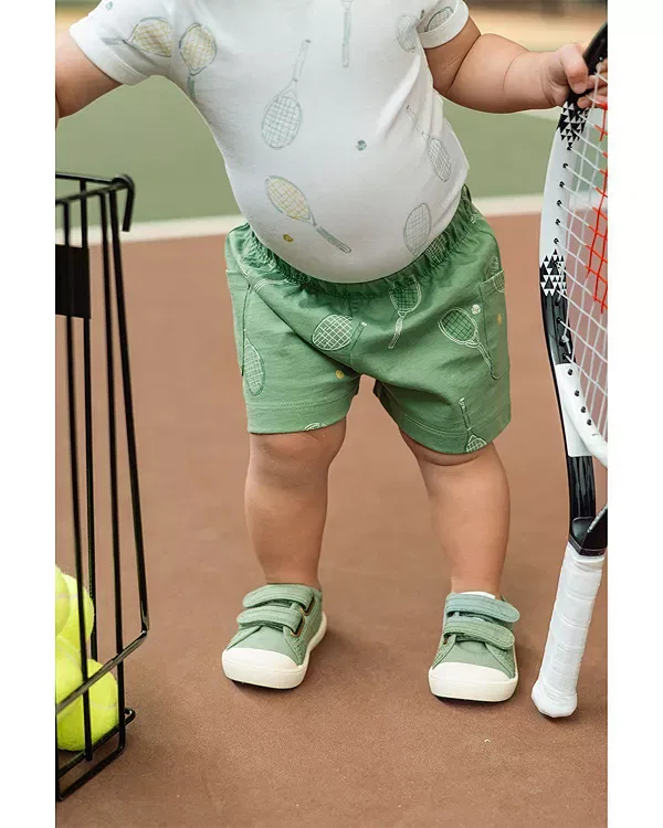 Детские шорты с принтом Pehr, Doubles Green — фото 4