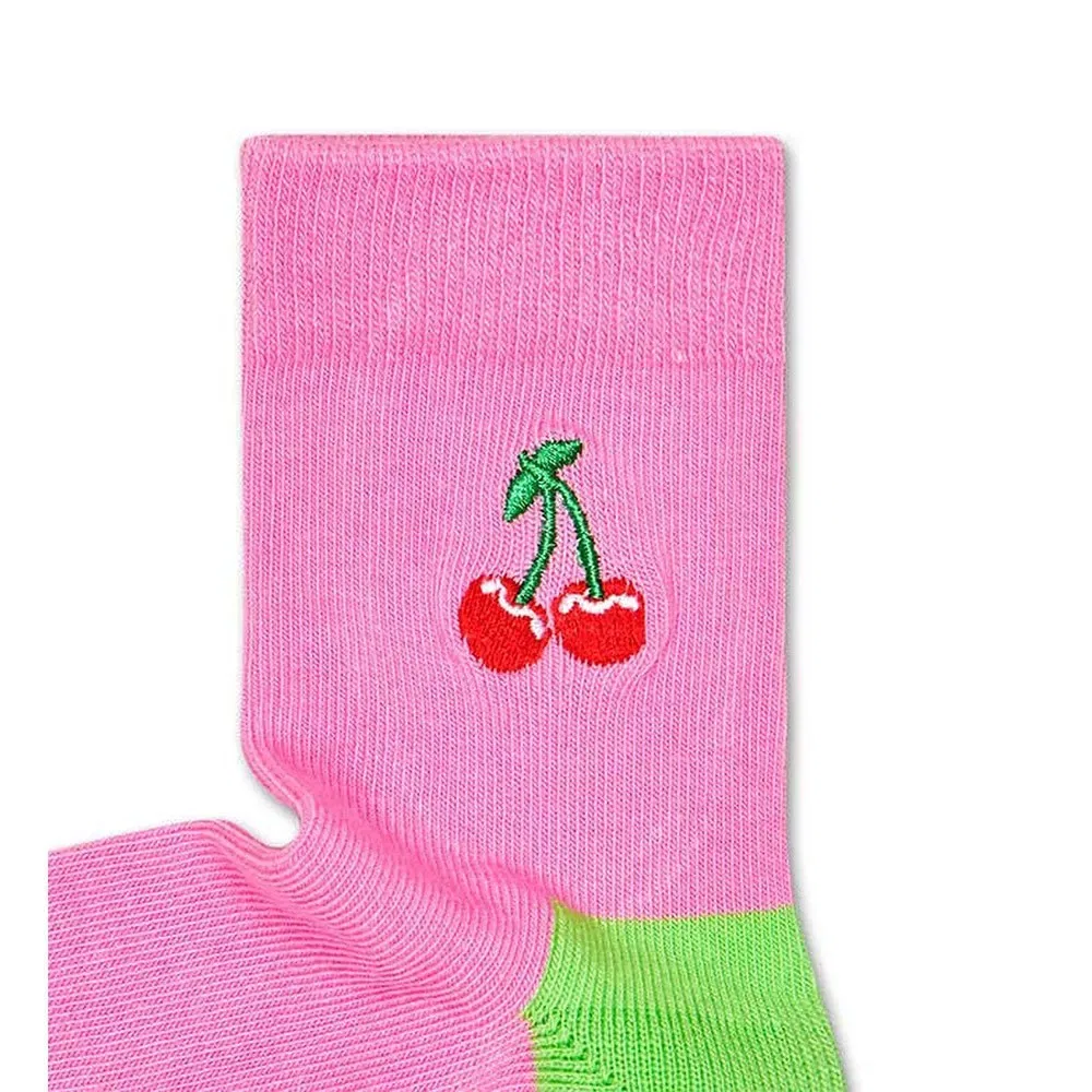Носки Cherry Embroidery Happy Socks, розовый — фото 2