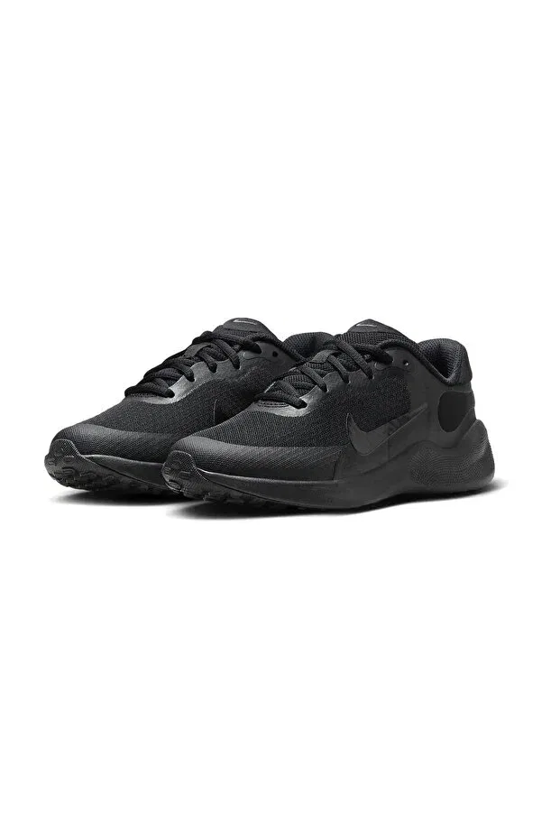 Детские кроссовки для девочек текстильные Nike Revolution 7 gs, Black/Anthracite — фото 2