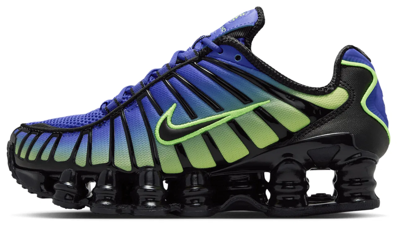 Детские кроссовки для мальчиков Nike Shox TL, Black Lapis Volt Ice — фото 2