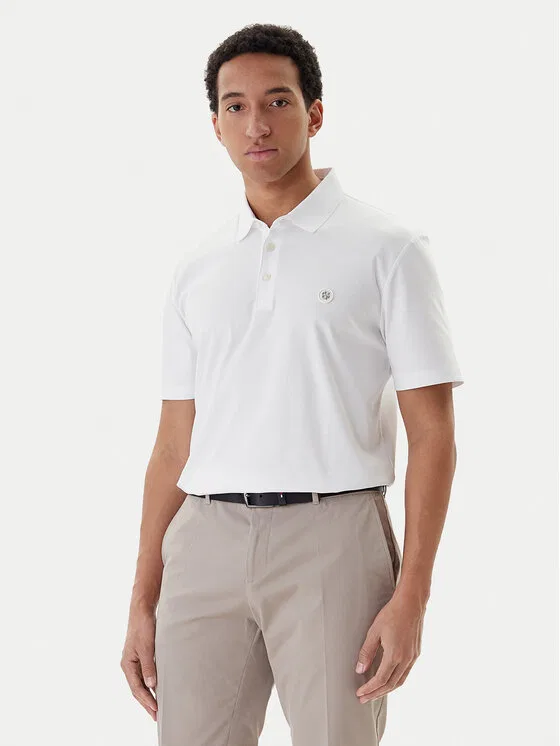 Поло regular fit Parris Boss, белый