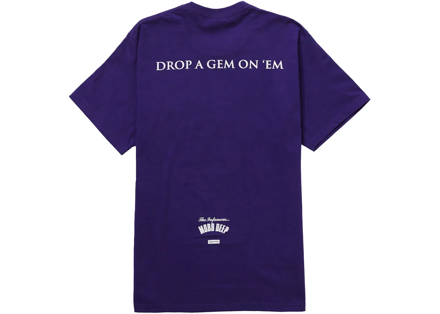 Мужская футболка с принтом Supreme Mobb Deep Dragon Tee, Purple — фото 2