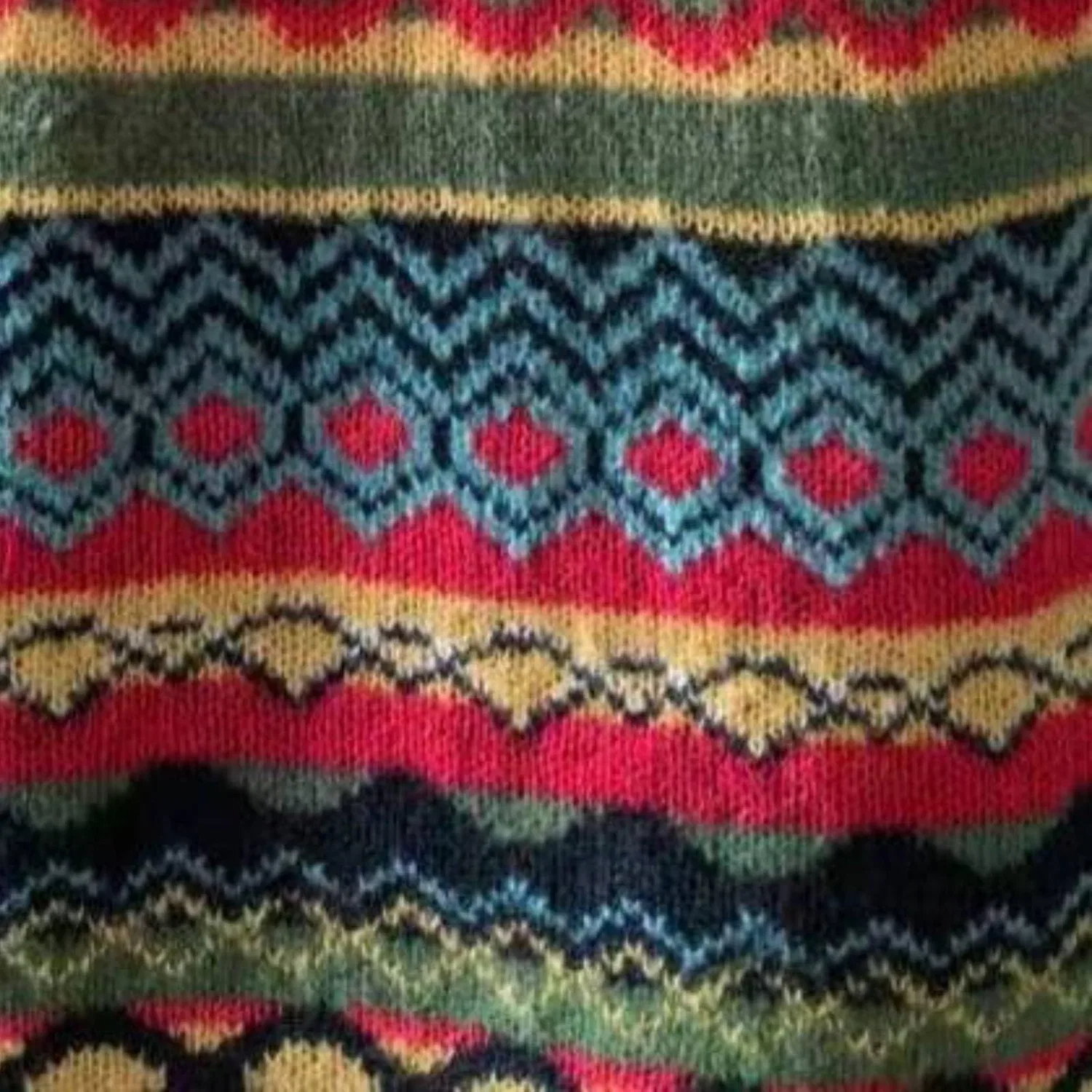 Женский свитер оверсайз с жаккардовым узором Fair Isle HUIFUAO, A10 Hot Pink — фото 4