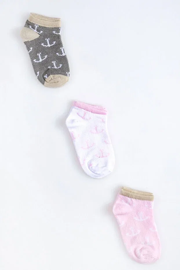 Детские пинетки-носочки для девочек с принтом Cocole Socks, Multicolor