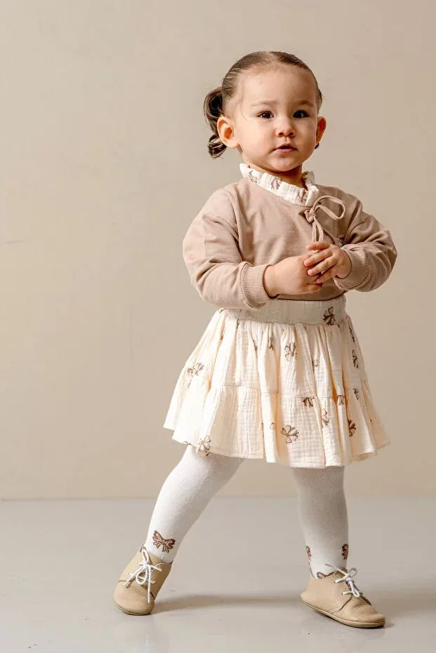 Детский комплект для девочек с юбкой Glam Jnf Kids, Coffee With Milk — фото 2