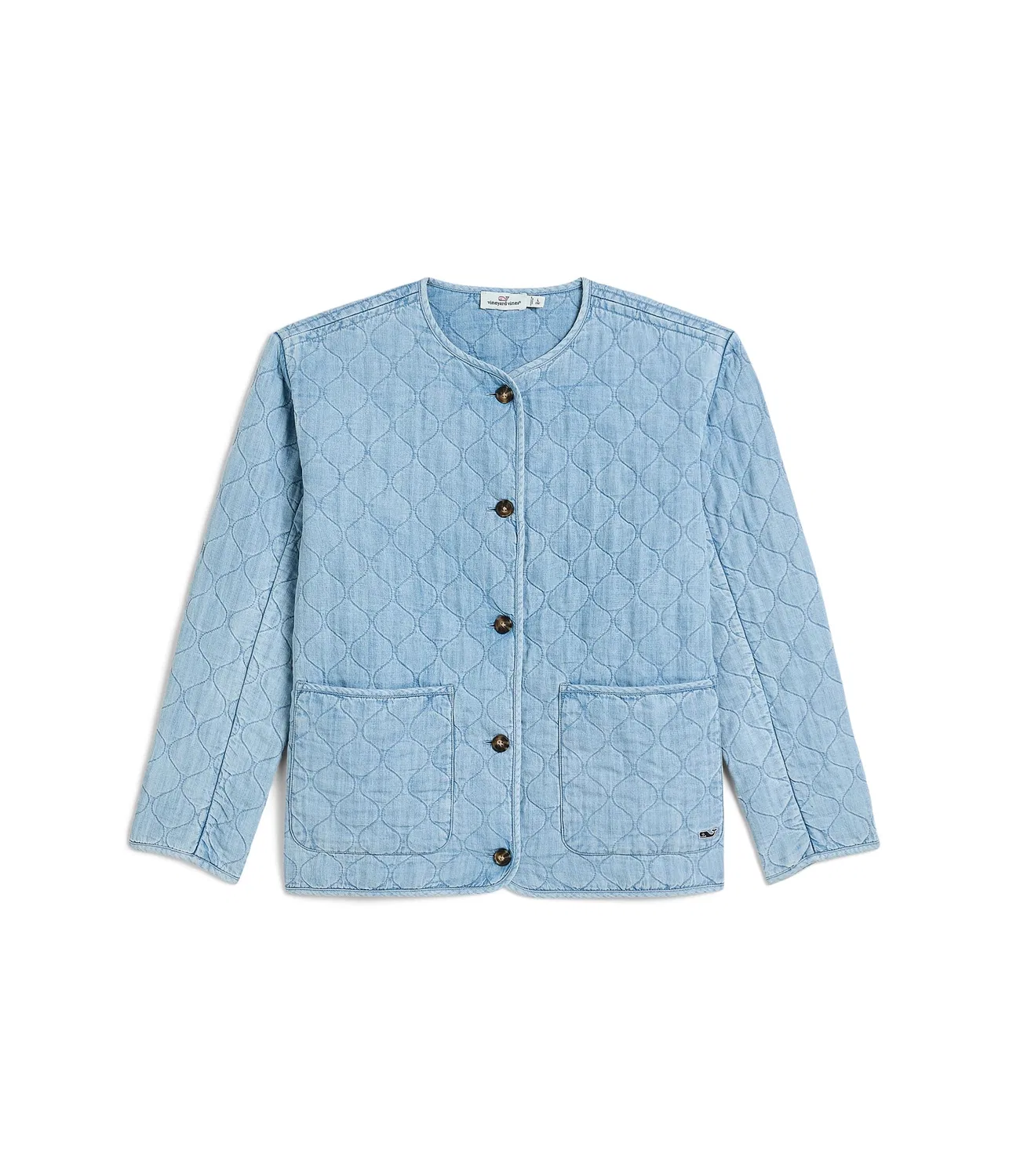 Стеганая куртка из шамбре (для маленьких и больших детей) Vineyard Vines Kids, Light Acid Wash