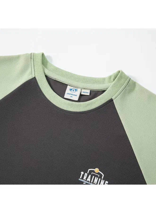 Футболка с коротким рукавом для мальчиков, быстросохнущая, модель 2025 Summer Youth Athletic Tee, Jeanswest, серый — фото 4