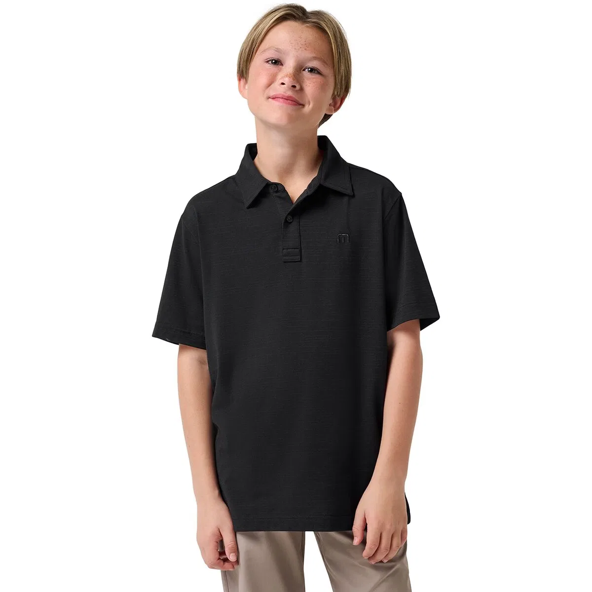Детское поло с принтом The Heater Polo Shirt Travismathew, черный