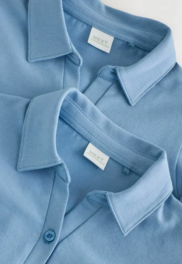 Футболка поло хлопковая эластан polo shirt Next Blue, синий — фото 3