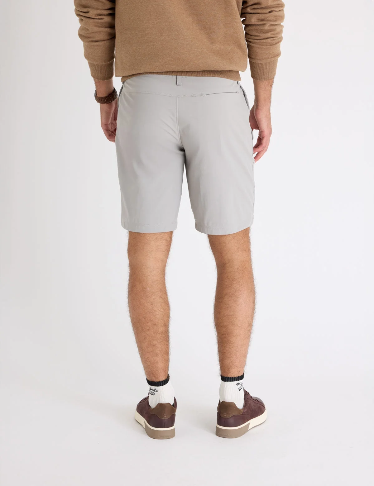 Мужские шорты U.S. Polo Assn. 9" Comfort Waist Tech, серый — фото 2