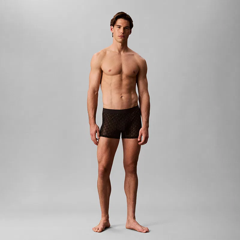 Мужские боксеры-брифы с длинной штаниной Calvin Klein, Space Black — фото 4