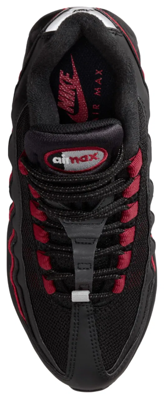 Кроссовки для мальчиков Air Max 95 BB Leather Nike, цвет Black/Wolf Grey/Crimson — фото 3