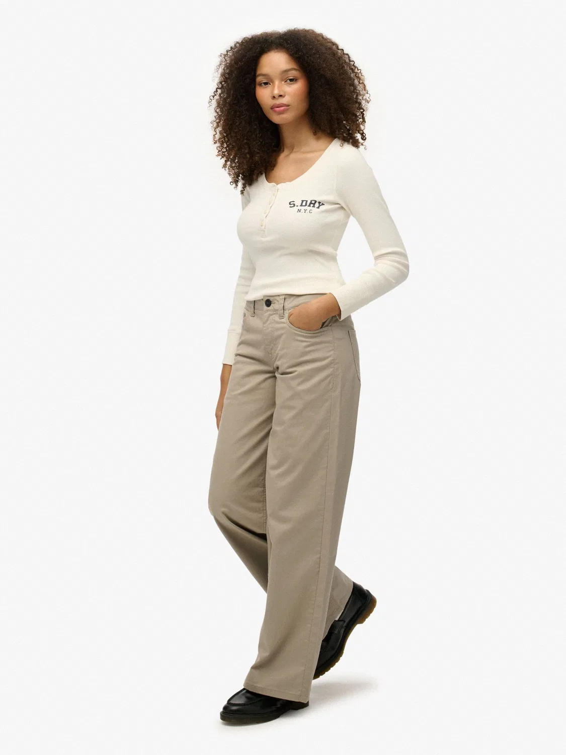 Брюки чинос свободные Superdry Natural — фото 2