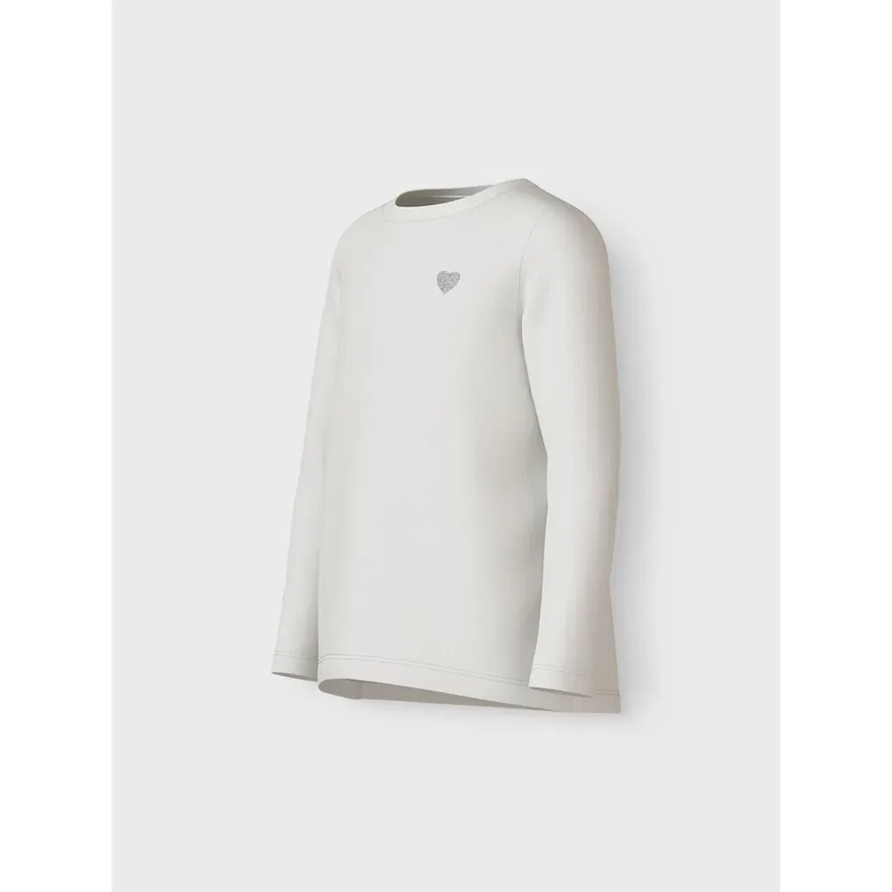 Футболка Name It Violine Loose long sleeve, белый — фото 4
