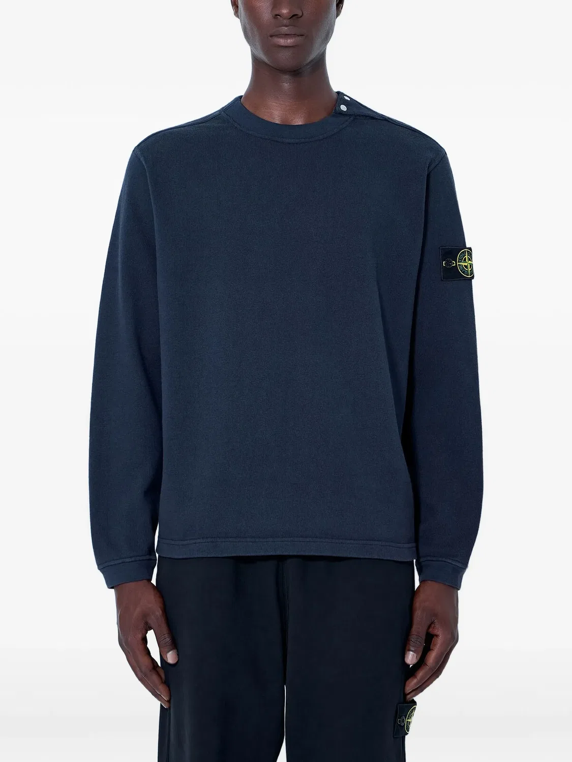 Stone Island Свитшот с пуговицами, синий